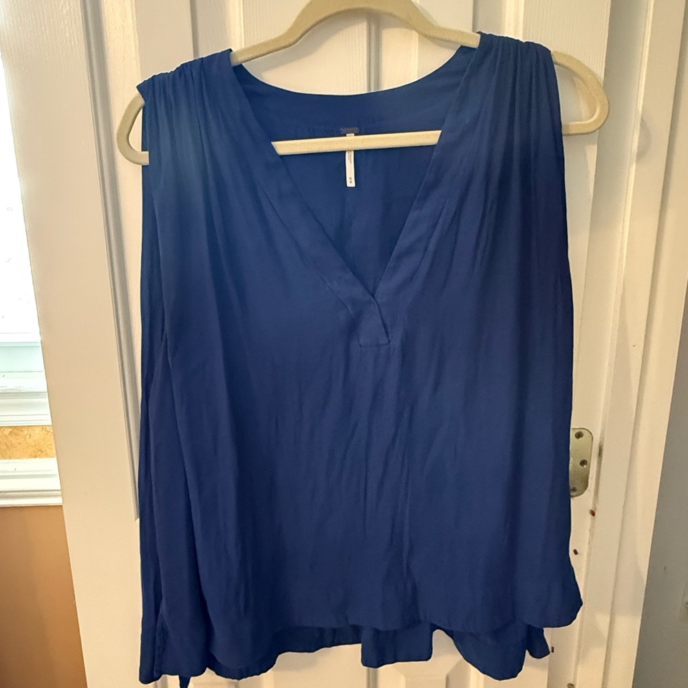 Free People Blue Sleeveless Top